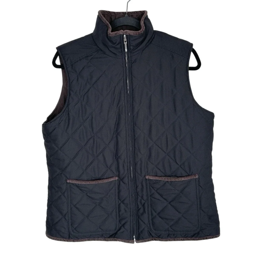 Lauren Ralph Lauren Reversible‎ Quilted Vest Large Preppy Heritage Old Money